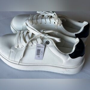 Torrid white  Lace-Up Sneakers 8.5